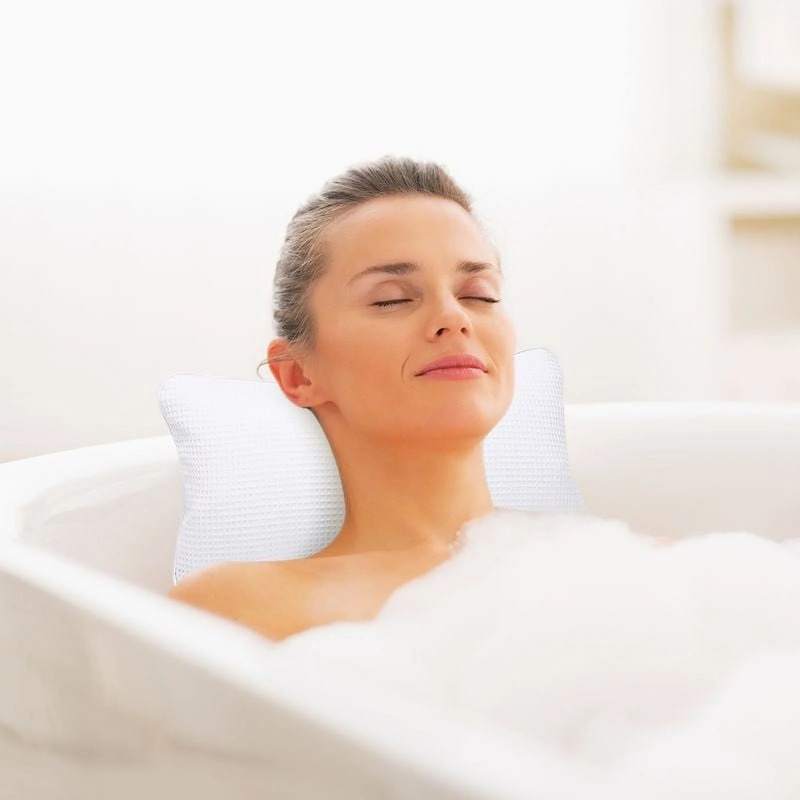 Factory Direct Sale Soft Breathable Bathroom Cushion Slip-Proof Quick-Drying Inflatable Bath Pillow