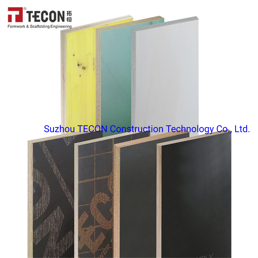 Tecon Black Brown Poplar Core Construction Concrete Formwork Finger Jointed Film Faced Plywood