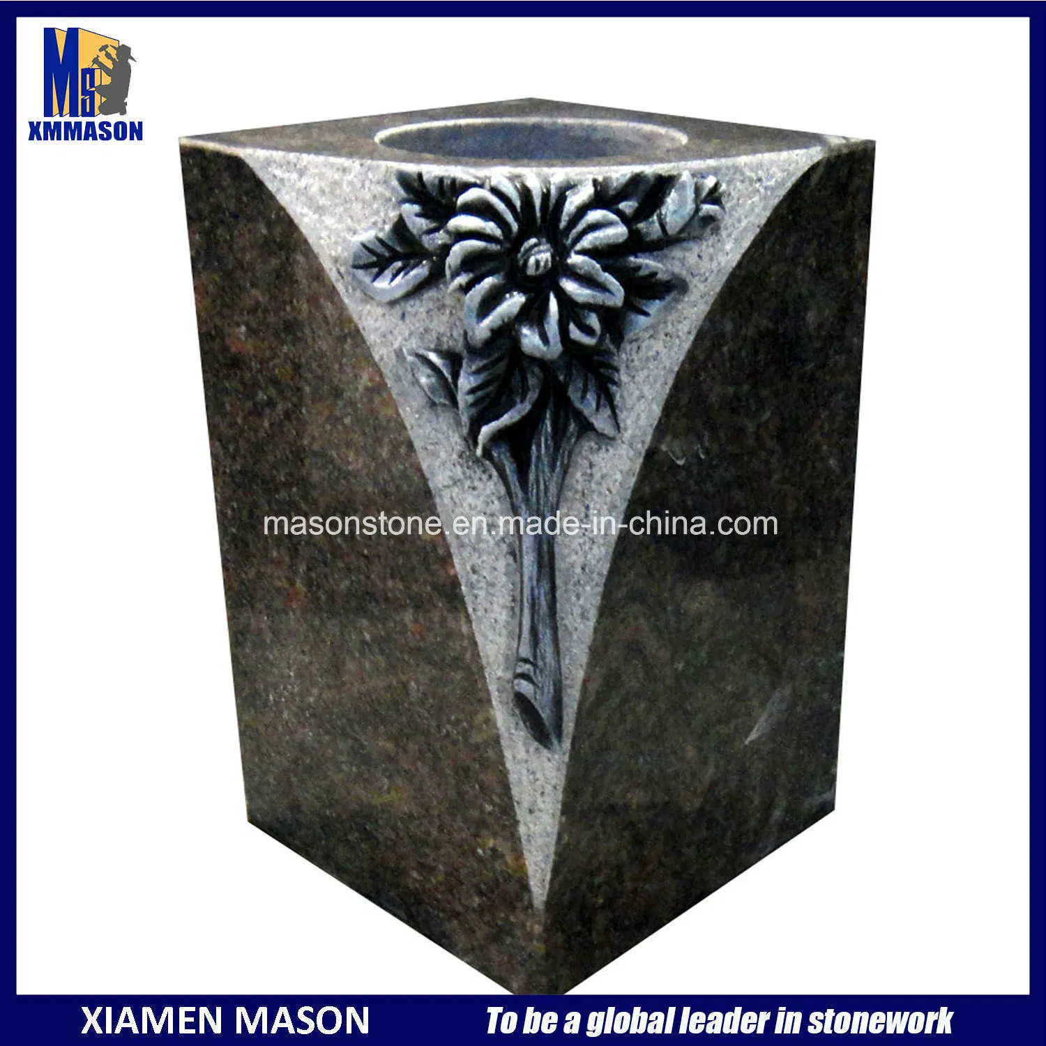 Custom Design Flowers Carved Unique Memorial Vases