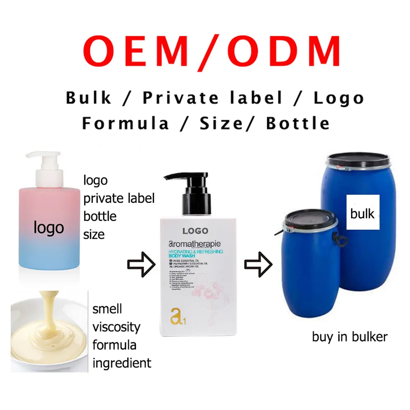 Ditong Oemodm Perfume Smell Anti-Wrinkles Skin Whitening Shower Gel Rose Bubble Body Wash Gel
