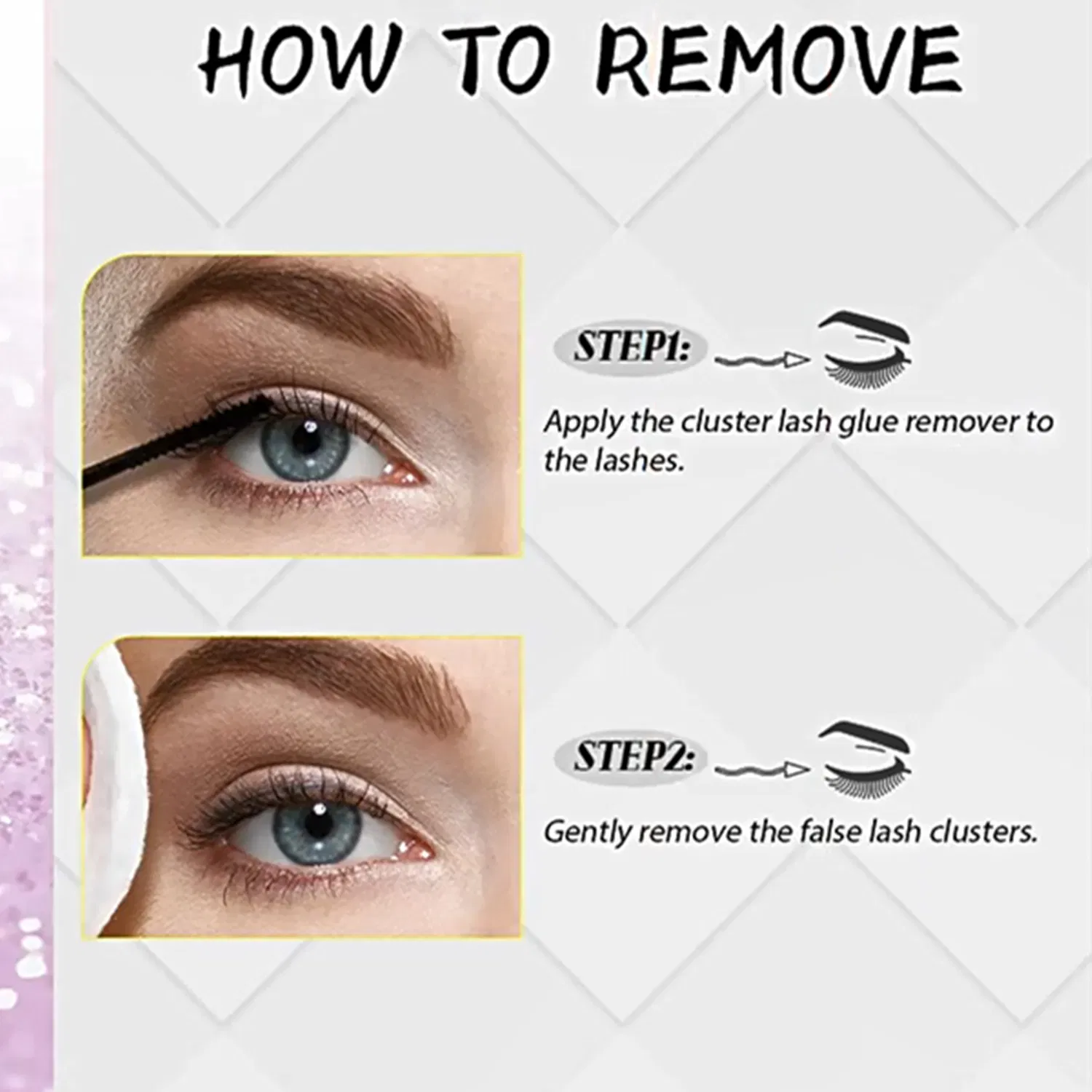 Clear Eyelash Extension Glue with Long-Lasting 2-in-1 Sealant
