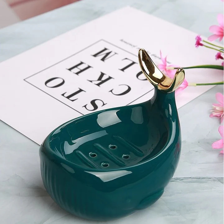 Whale Shaped Soap Dish Ceramic Soap Dish Keep Soap Dry