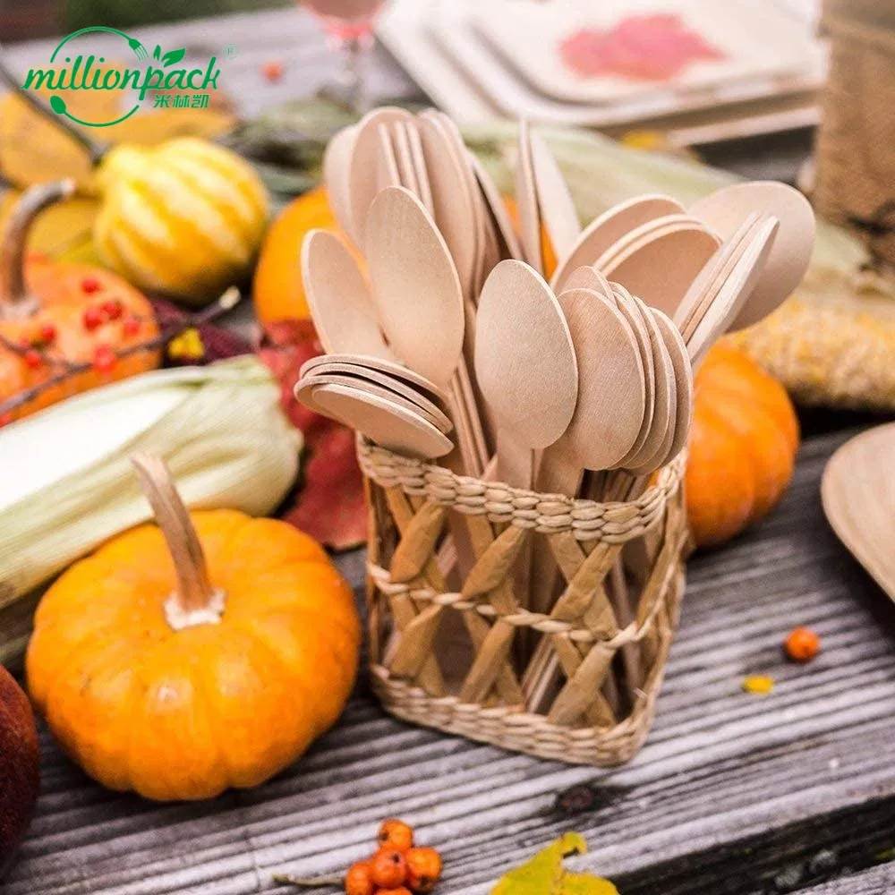 Wooden Spoons for Picnic Catering Takeaway Eco Friendly Compostable
