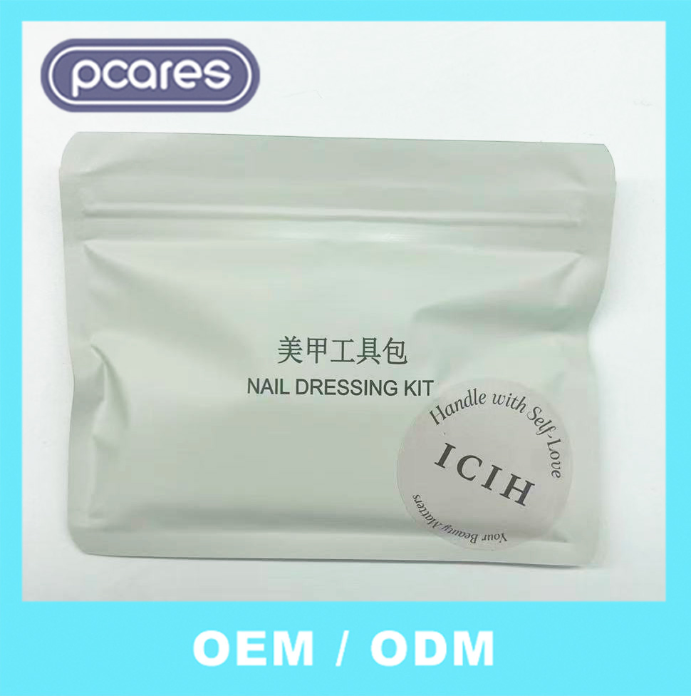 Medium Artificial Nail Tips Tapered Glossy Nude Pink Fake Nail 3D Strass Full Cover Press on Nail L5648