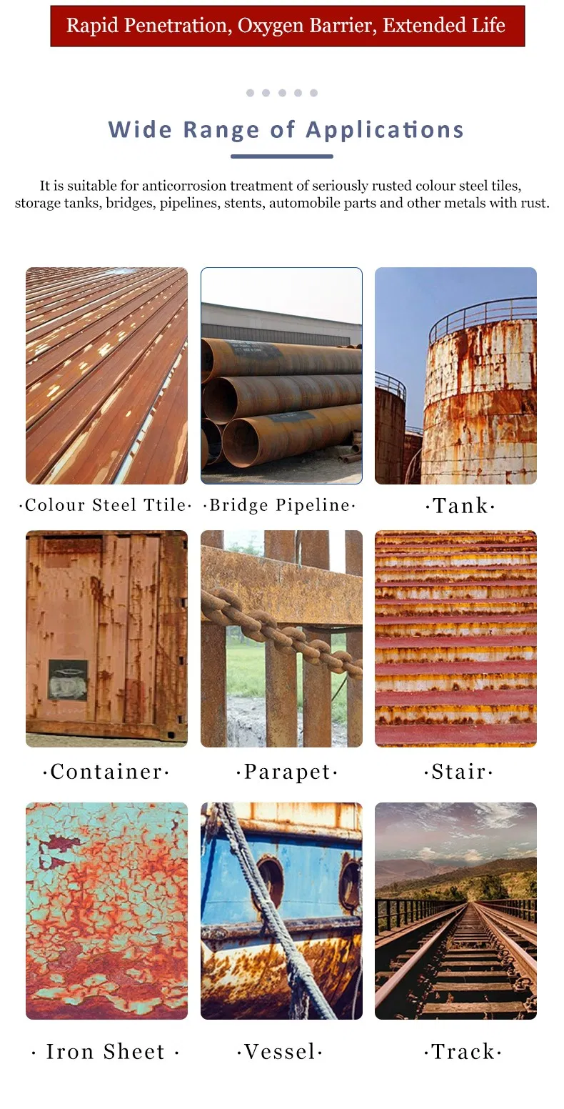 Nbs-116 Rust Converter Rapid Rust Removal for Removing Large Areas of Rust From Iron Steel Tiles or Other Metal Parts