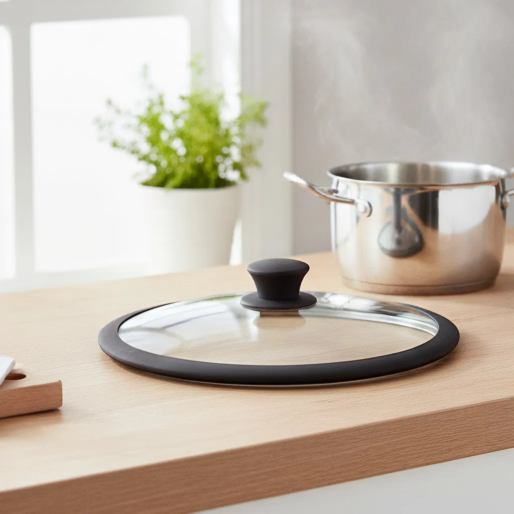 Food-Grade Liquid Silicone Pot Lid, Heat-Resistant for Glass or Steel