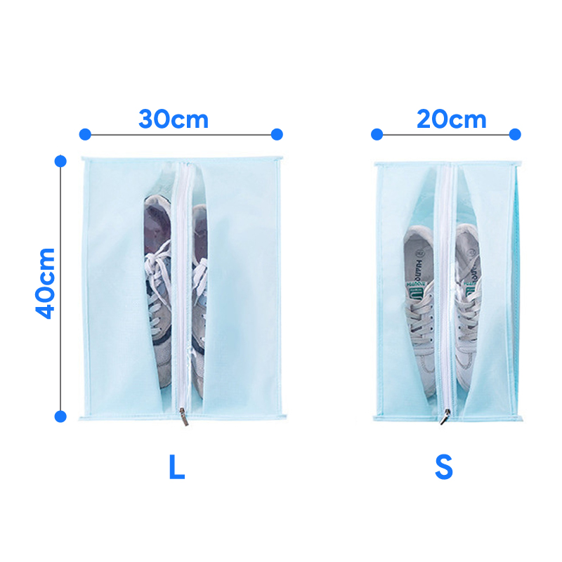 PEVA Storage Travel Shoe Pouch Dustproof Shoe Storage Bag with Zipper