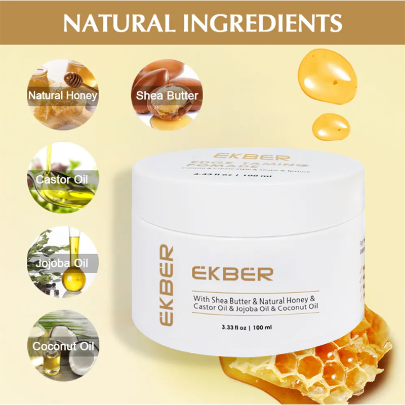 Hair Styling Gel Edge Taming Pomade Anti-Frizz Curl Enhancing Hair Styling Cream