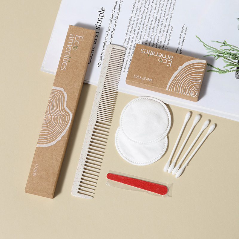 Hotel Amenities High Quality Disposable Sewing Kit Eco-Friendly Kraft Paper Box