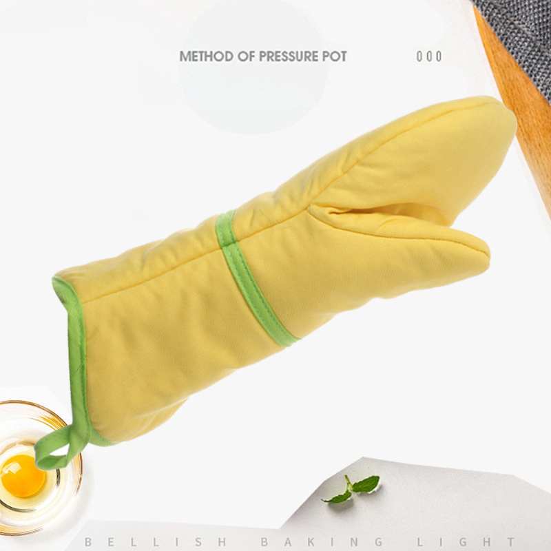 Esun Extra Thicken Long Kitchen Cotton Oven Glove for Cooking