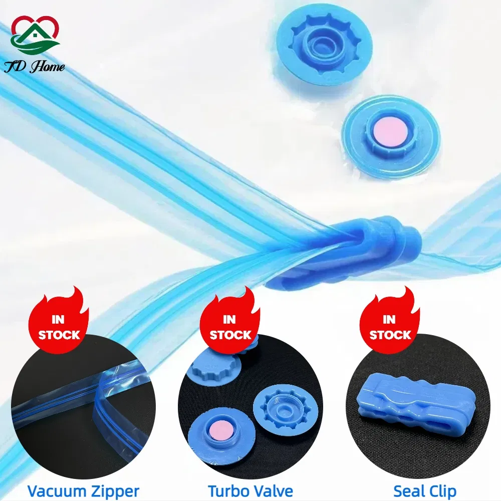 Custom Blue White Plastic PA PE Slider Seal Clips for Vacuum Storage Bags