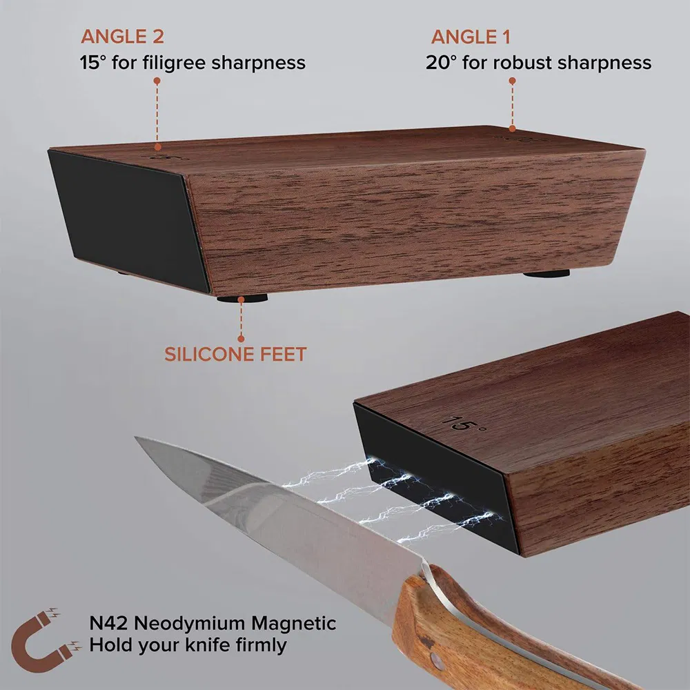 New Tumbler Kitchen Diamond Coated Ceramic Stone Grit Disc Roller PRO Magnetic Edge Adjustable Angle Rolling Knife Sharpener