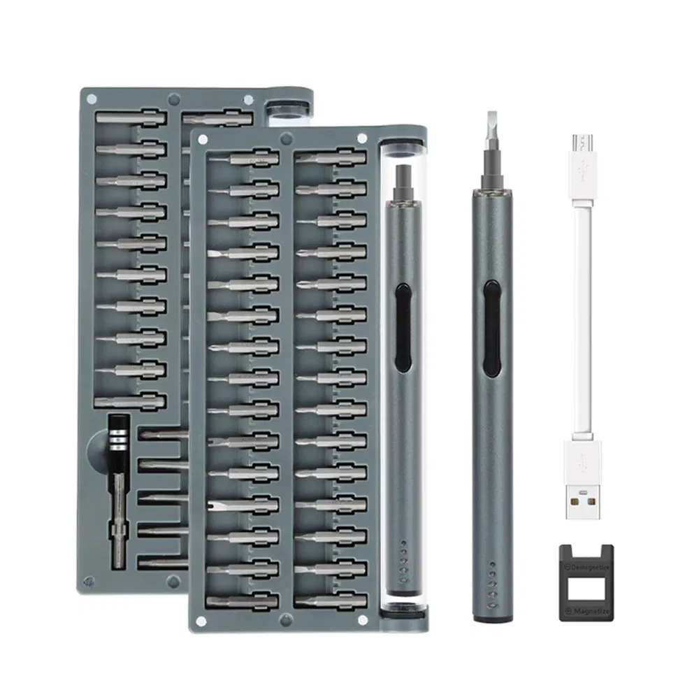 Миниатюрный аккумуляторный шуруповерт с набором бит