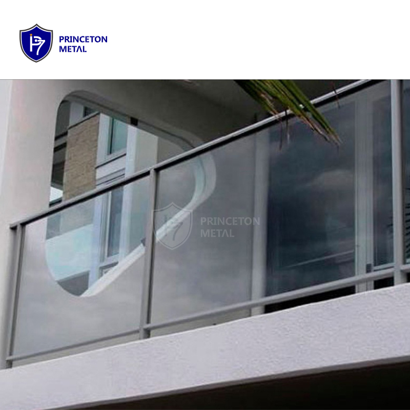 DIY Customized U Channel Aluminium Frame Glass Deck Railing System