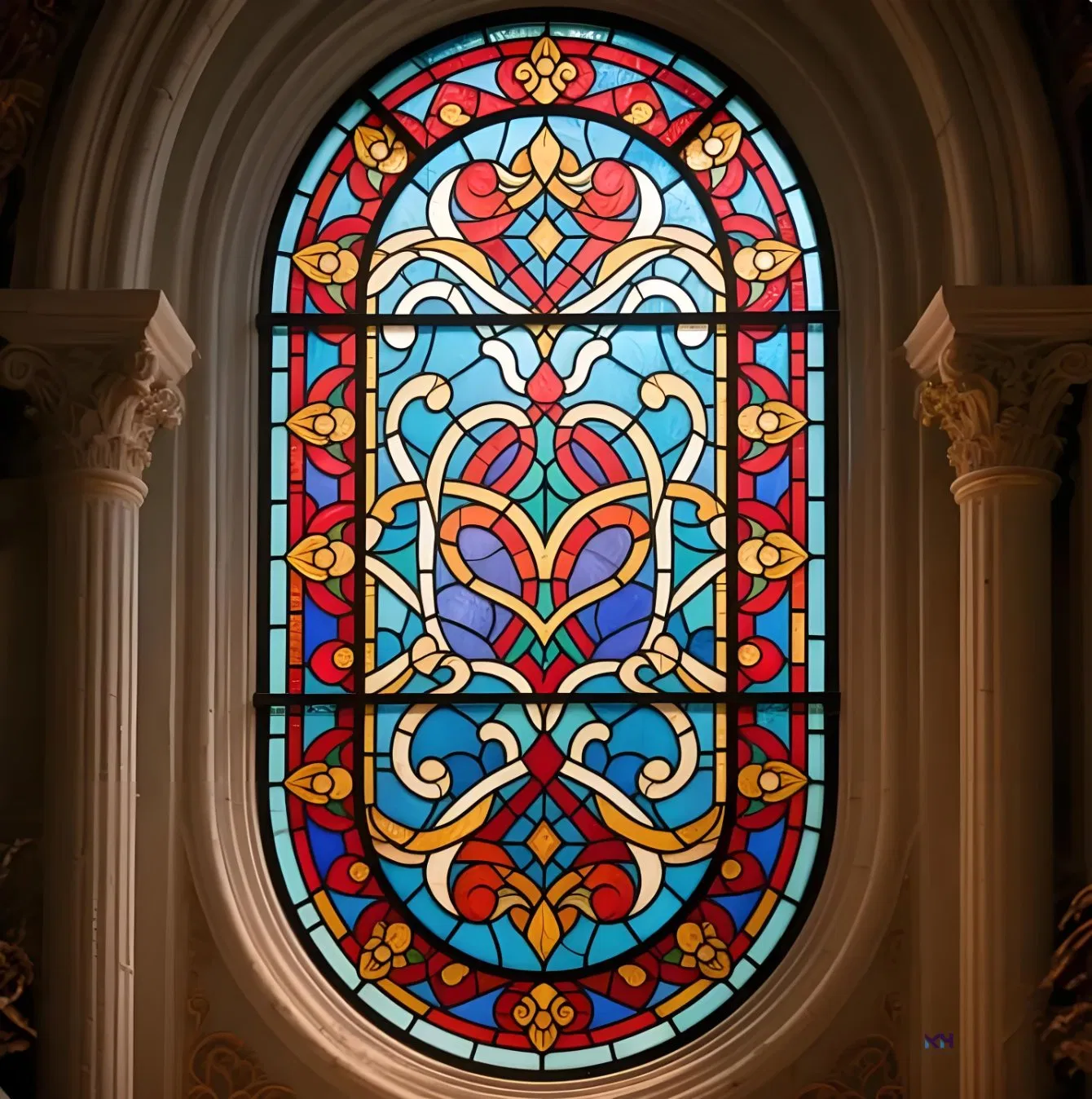 Toughened Window Glass for Vibrant Cathedral Artwork and Decor