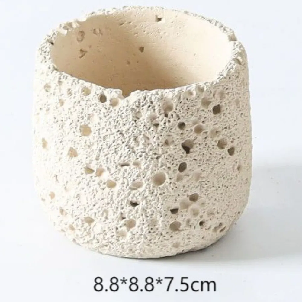 Candle Pot Cement Design Candle Mold Holder Wbb28021