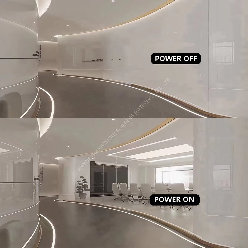 New Design China Factory Pdlc Facade Window Door Switchable Smart Glass