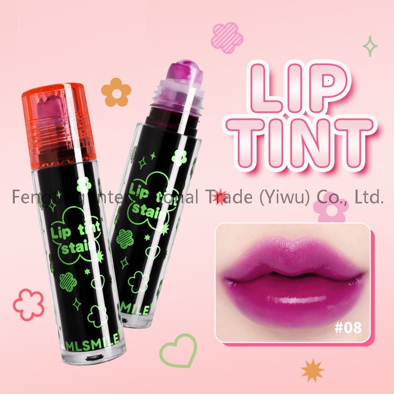 Non-Faded Lip Gloss 8 Colors Roll-on Fruit Lip Oil Moisturizing Mirror Transparent Long Lasting Hydrating Lip Glaze