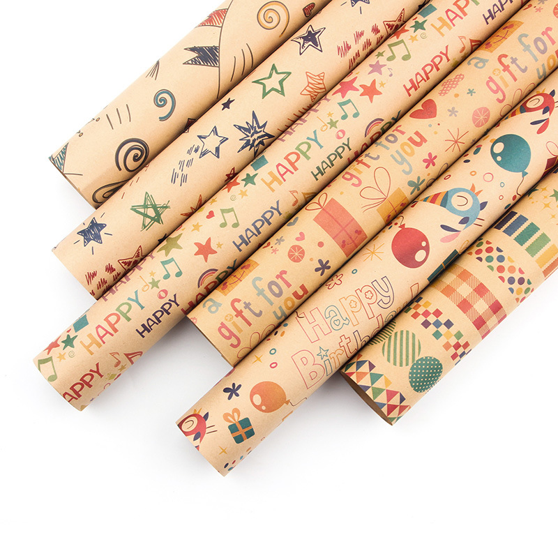 Diansi Custom Printed Logo Gift Packaging Paper Wrapping Gift Paper for Bouquet Wrapping