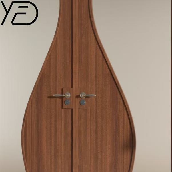 Customized Wood Solid Waterproof and Fireproof Interior Glass PVC Entrance Door for Bedrooms Kitchens Bathrooms Hotels