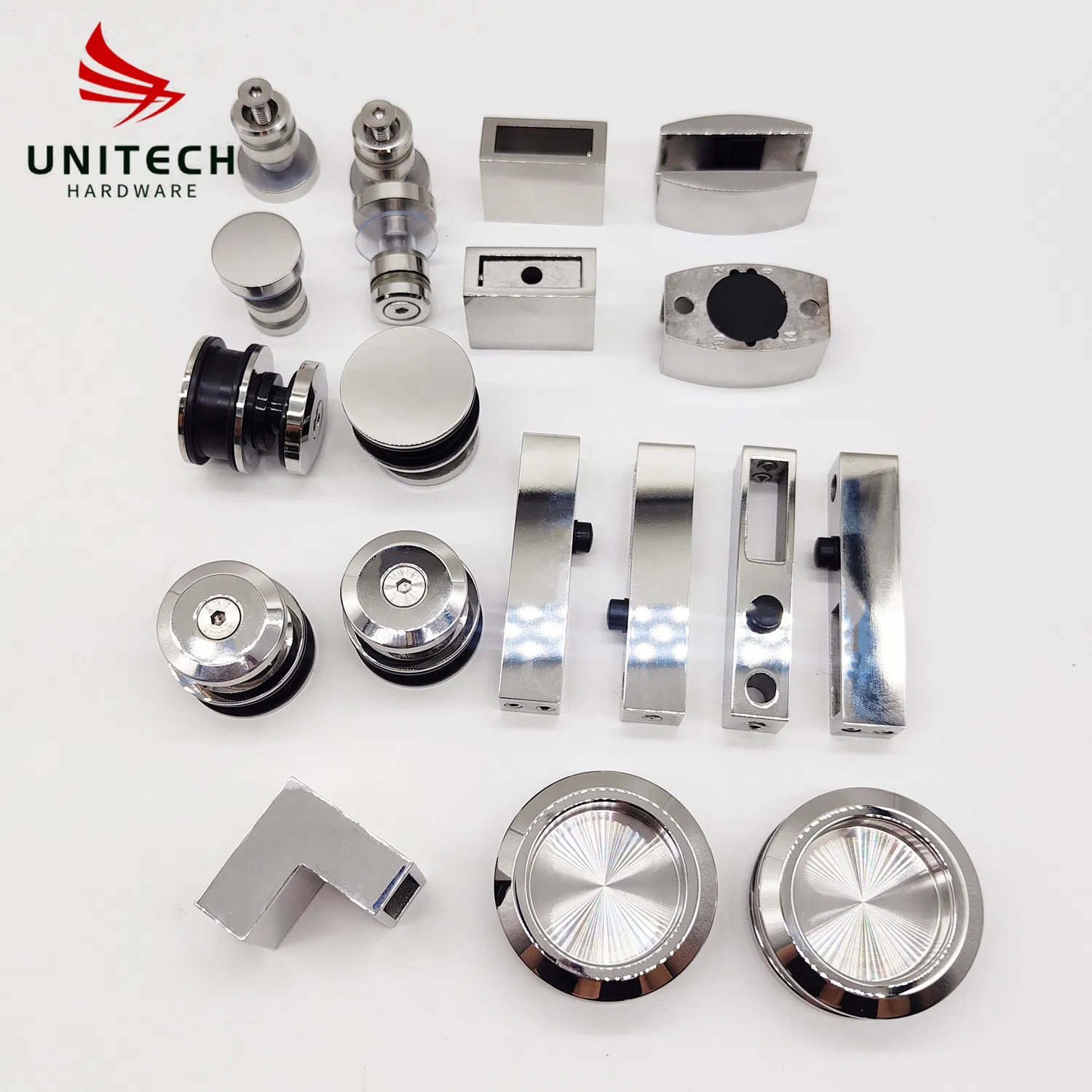 Stainless Steel 304 Bathroom Accessories Glass Sliding Door Hanging Roller Wheels System