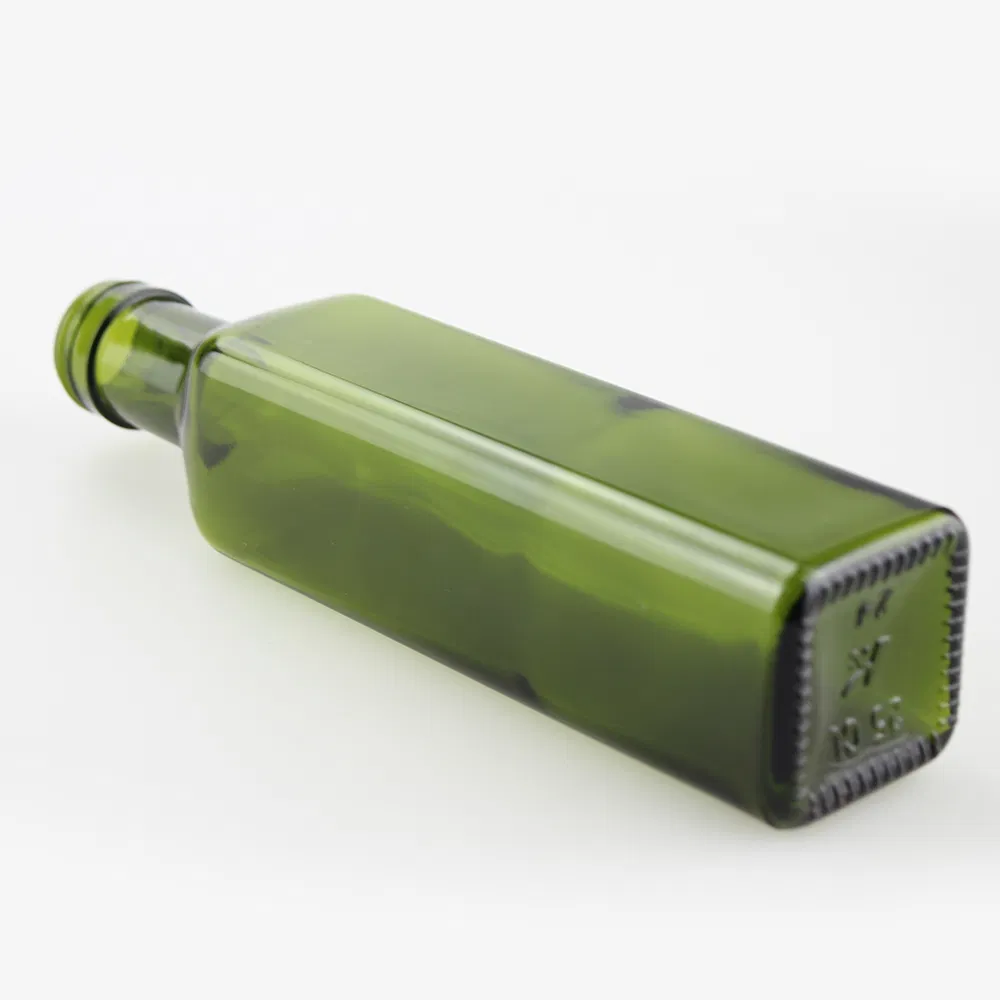 Factory Custom 250 Ml 500 Ml 750 Ml 1000 Ml Dark Green Glass Olive Oil Bottle with Screw Aluminum Cap