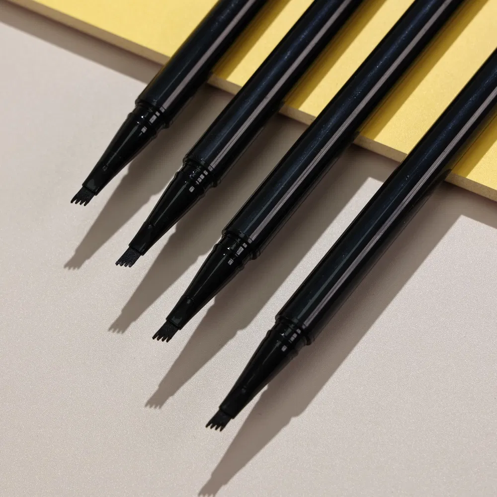 Hot Sale 4 Forked Liquid Eyeliner Wholesale Ultra-Fine Waterproof Long Lasting Wild Dark Brown Eyebrow Pencil Set