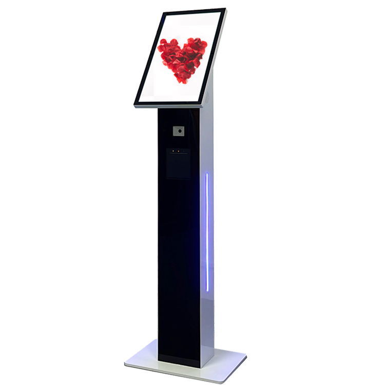 High Quality Free Standing Interactive Touch Screen Thermal Printer Ticket Kiosk