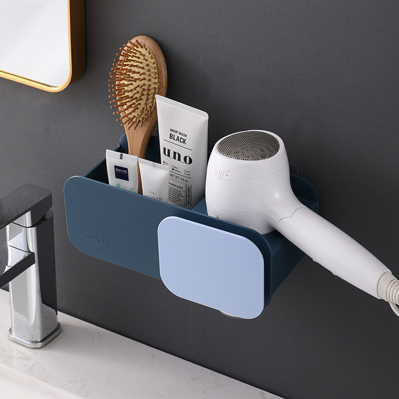 Household Non-Perforated Bathroom Rack Toilet Hair Dryer Rack Toilet Bathroom Rack Wall-Mounted Storage Rack