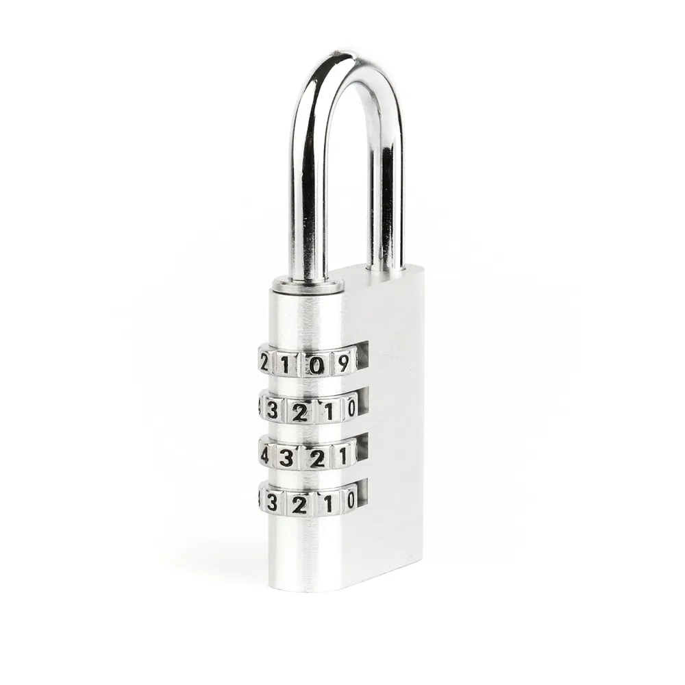 28mm 4-Digit Security Aluminum Code Combination Padlock for Gym Locker