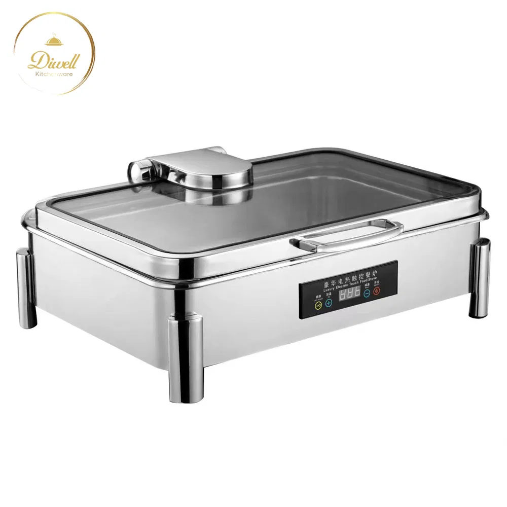 Digital Display Stainless Steel Rectangular Hydraulic Chafing Dish Economy