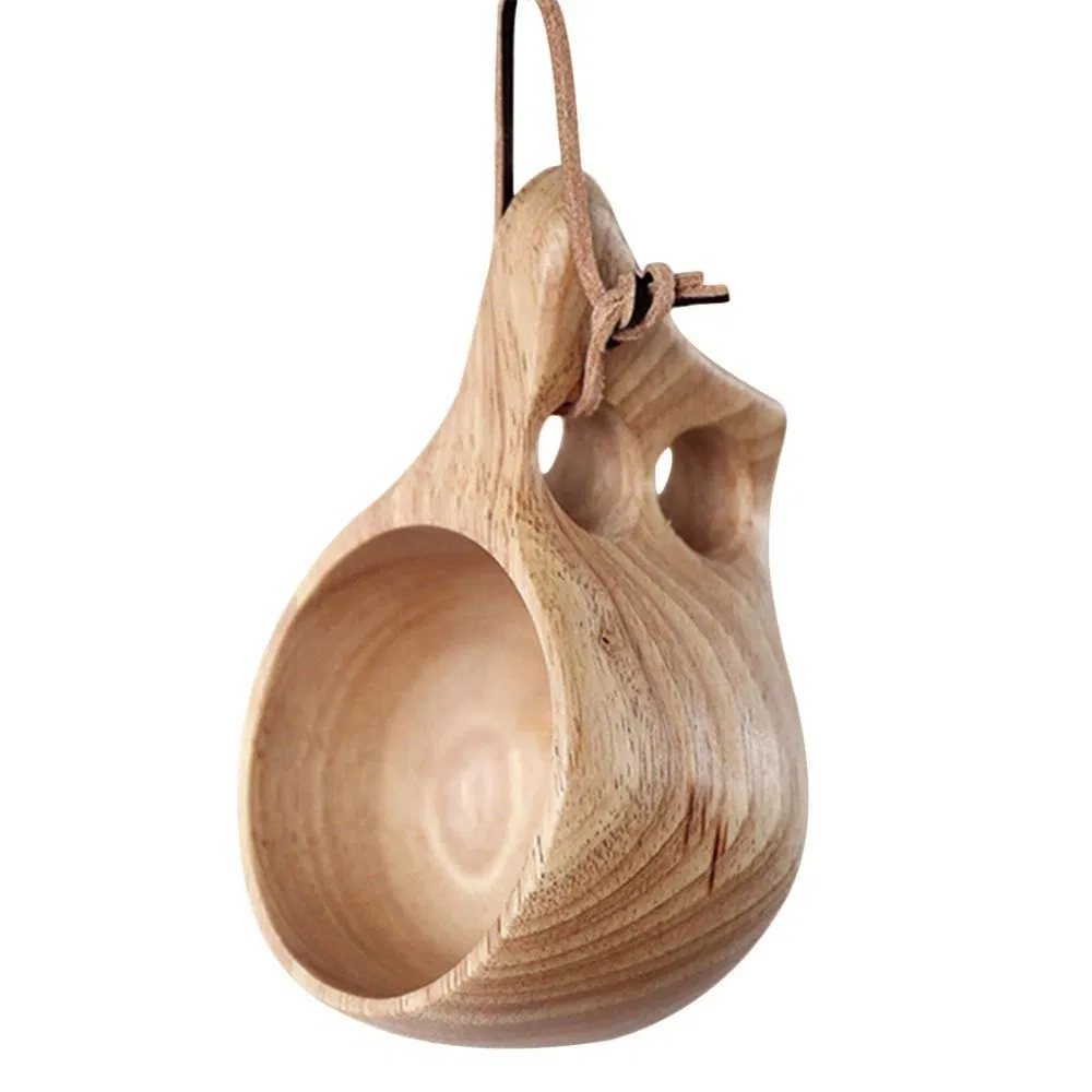 Portable Wood Coffee Mug Rubber Wooden Tea Milk Cups Water Drinking Mugs