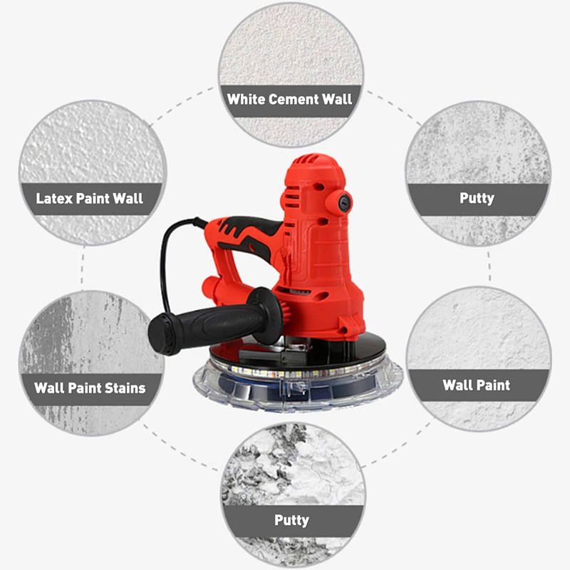 220V 850W Handheld LED Electric Dry Wall Putty Sander