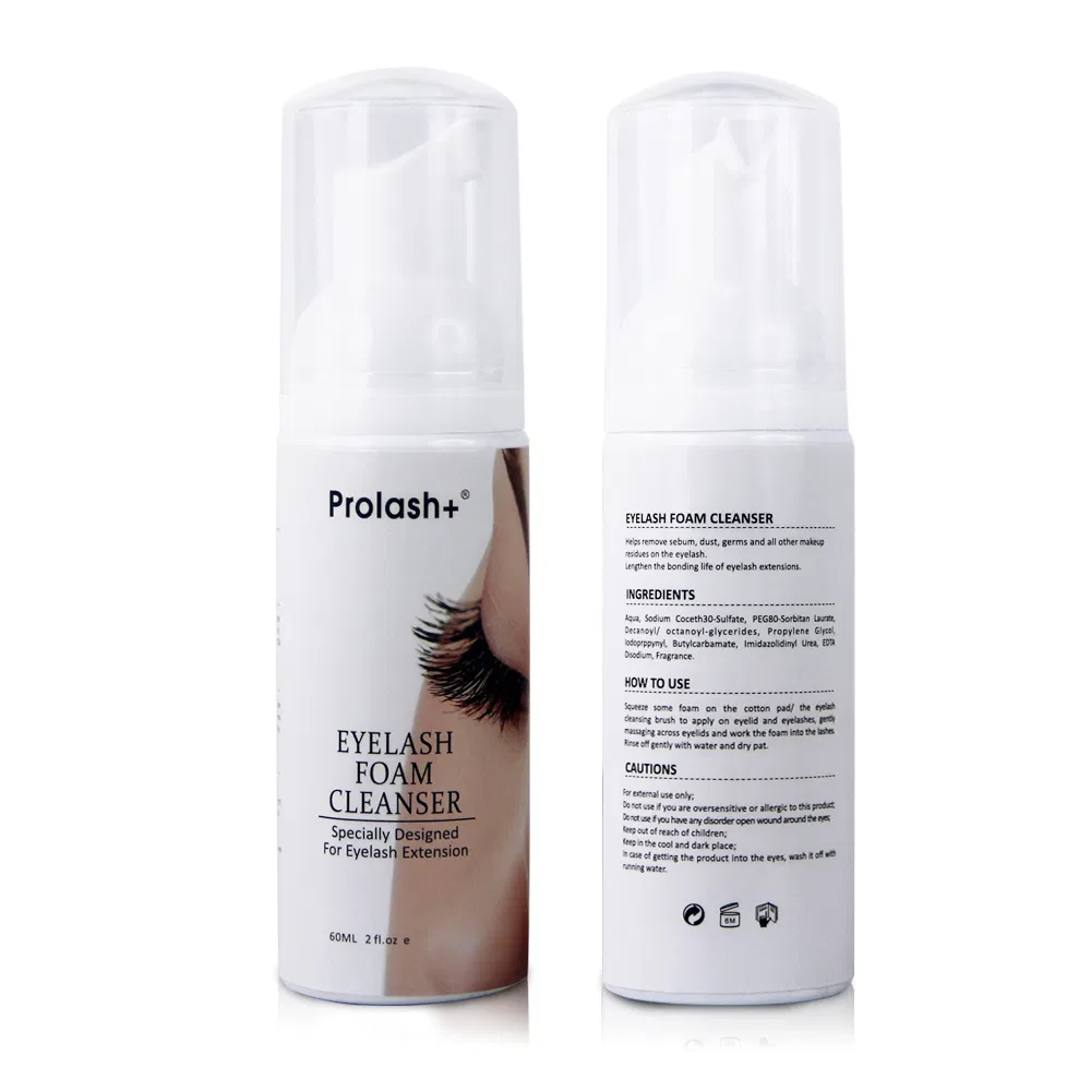 Prolash+ Eyelash Foam Cleanser Organic Natural Cruelty Free Fast Effective Non-Irritating Cleaning No Side Effect Gentle Wholesale Factory Direct Professional