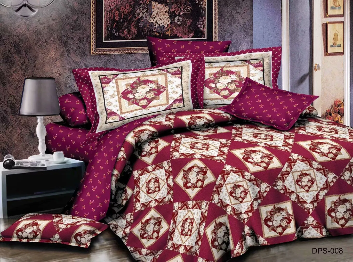 Made in China Home Textile Best Selling Classic Polyester Bedcover Bedspread Set