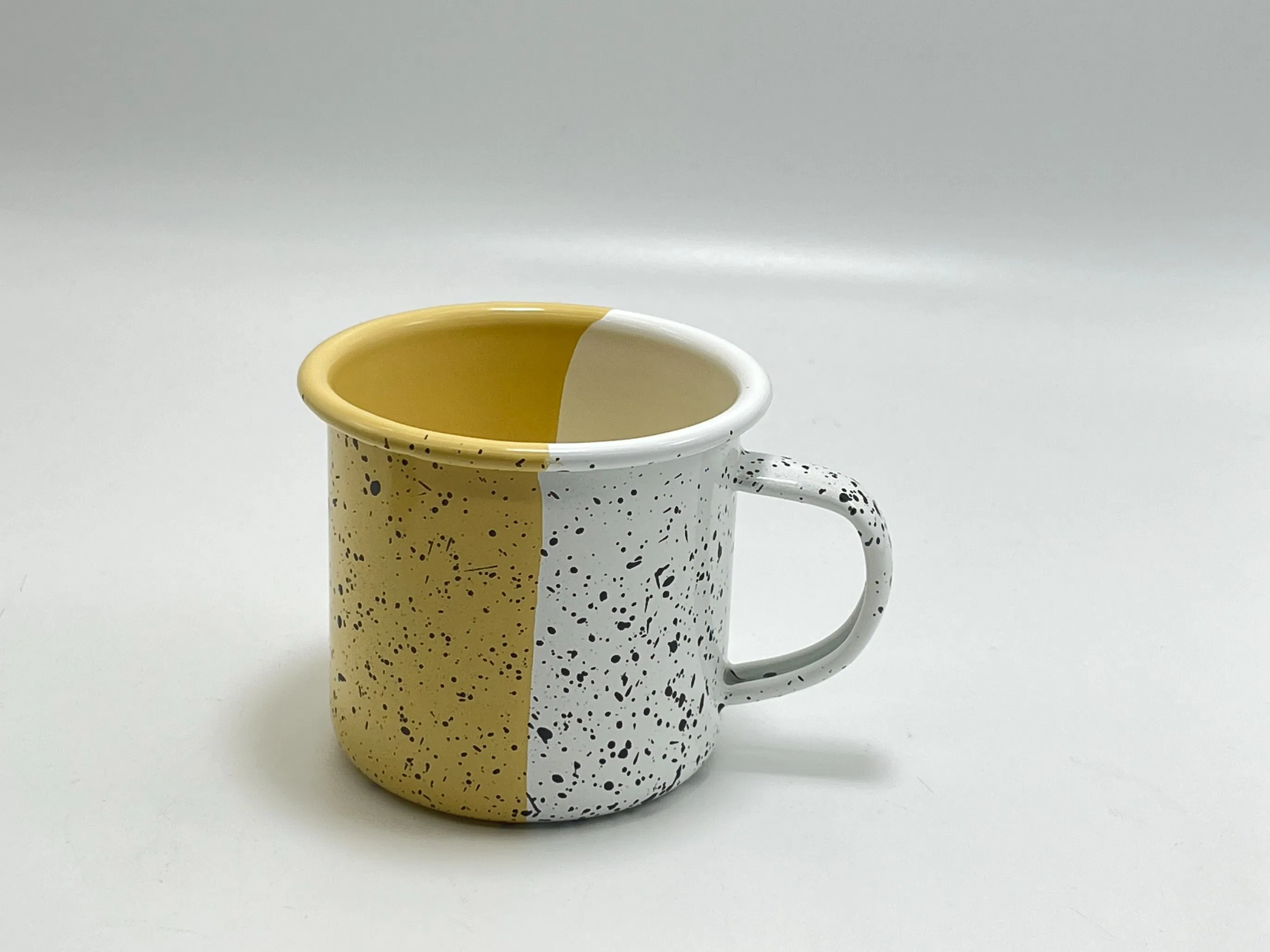 Enamel Plate Bowl Mug Set Dinnerware Set Marble Speckle Coating