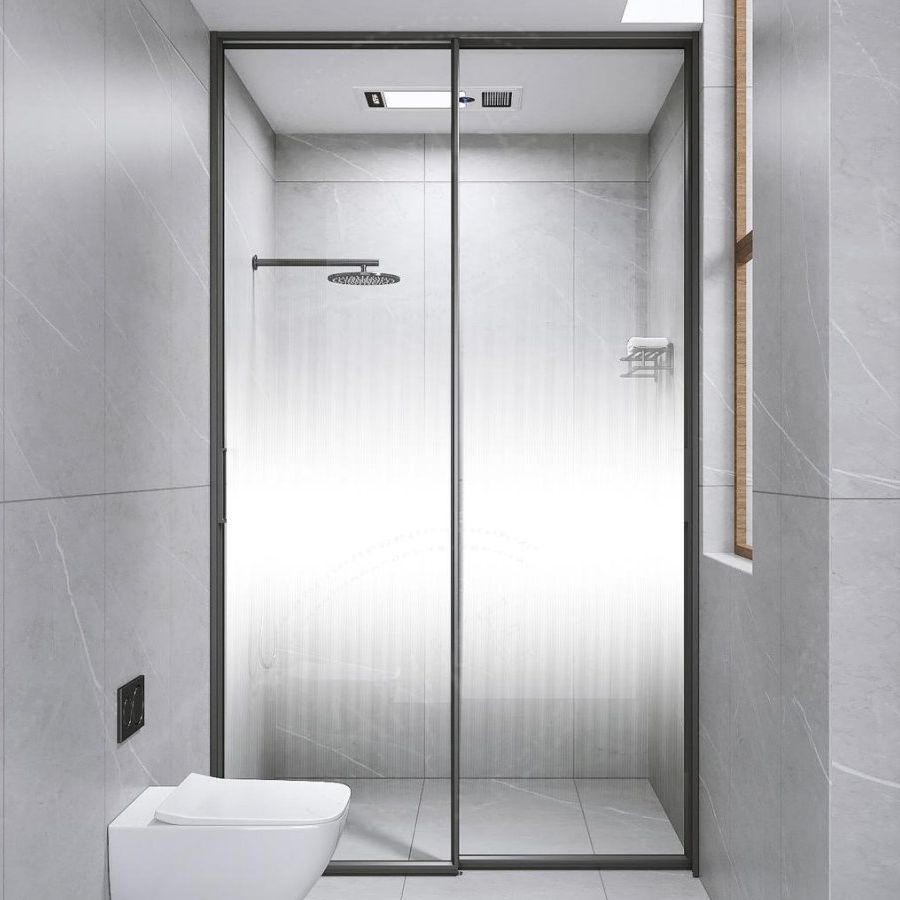 Sally Colorful Gradiant Laminated 4+4mm Tempered Glass Shower Door