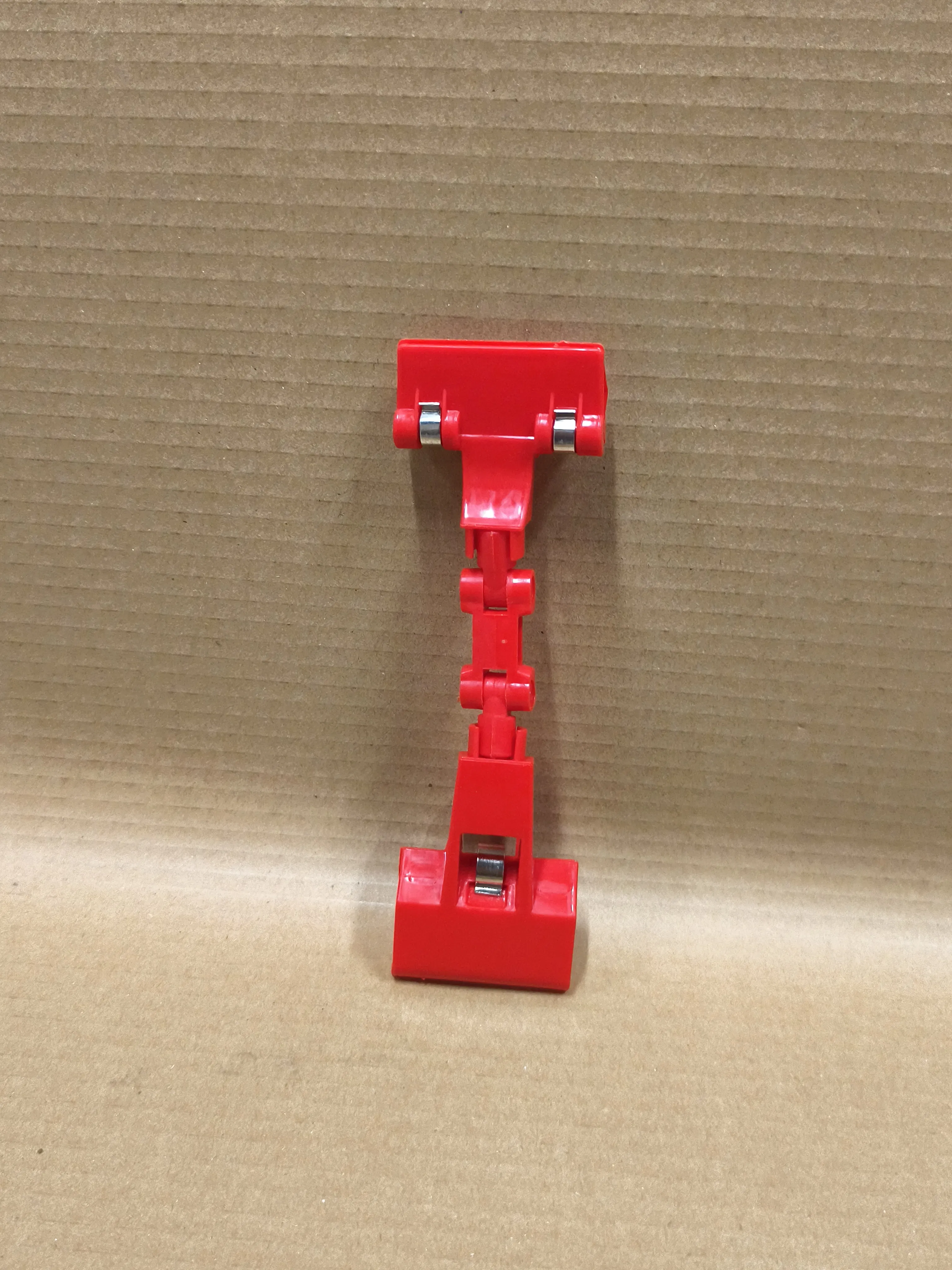 Small Size Advertising Clips: Red and White Double-Ended Promotion Clips