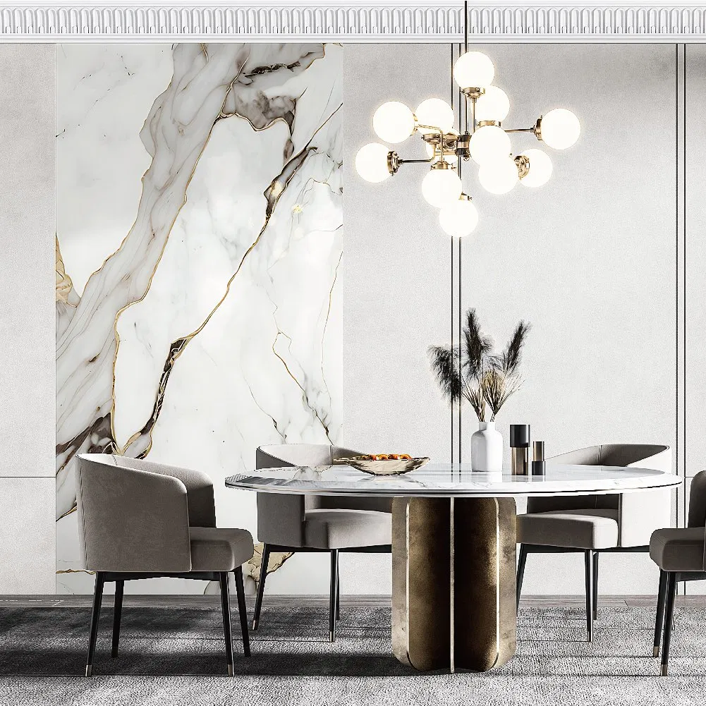Modern UV Marble Sheet Faux Marble Wall Panels PVC Alternative Wall Panel