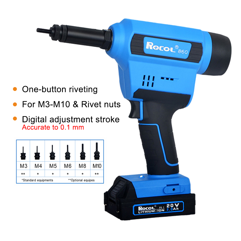 Hot Sale Lithium Light Weight Model Handheld Battery Rivet Nut Tool