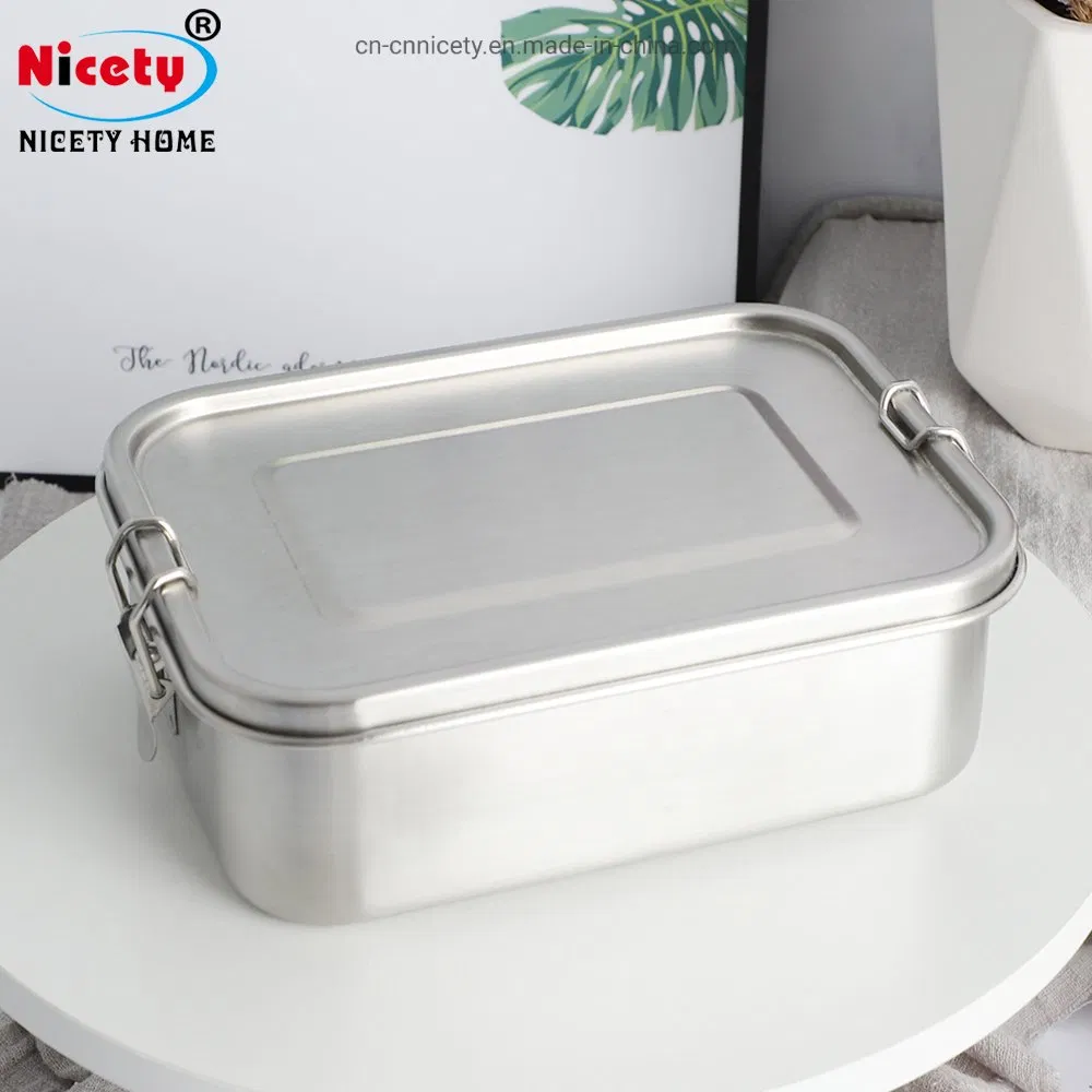1200ml Insulated Travel Camping Fruit Bento Box Eco-Friendly Biodegrable Kitchenware Dinnerware Sushi Takeaway Storage Container Box Stainless Steel Lunch Box