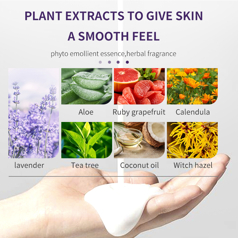 Natural Organic Bath 3-in-1 Soap Cleanser Lavender Aloe Vera Body Shower Gel