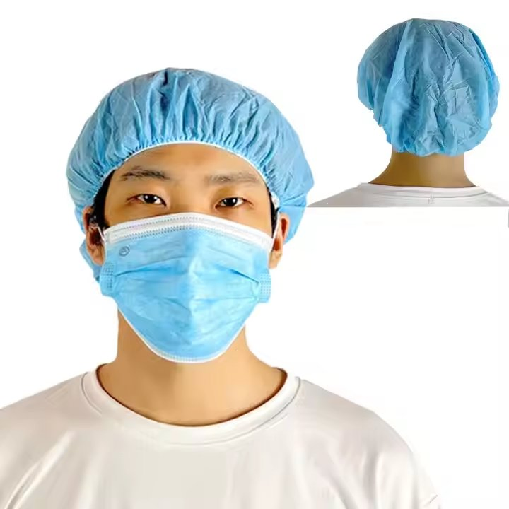 Disposable Bouffant Cap Non-Woven Mob Caps Breathable Anti Dust Hair Net Cap with Elastic for Labs, Industry, Food Service