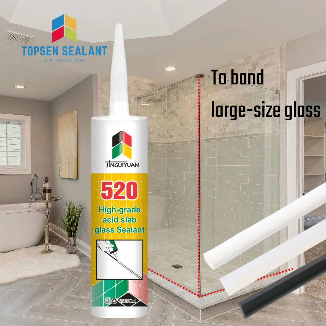 High Performance Acetic Silicone Sealant White RTV Silicone
