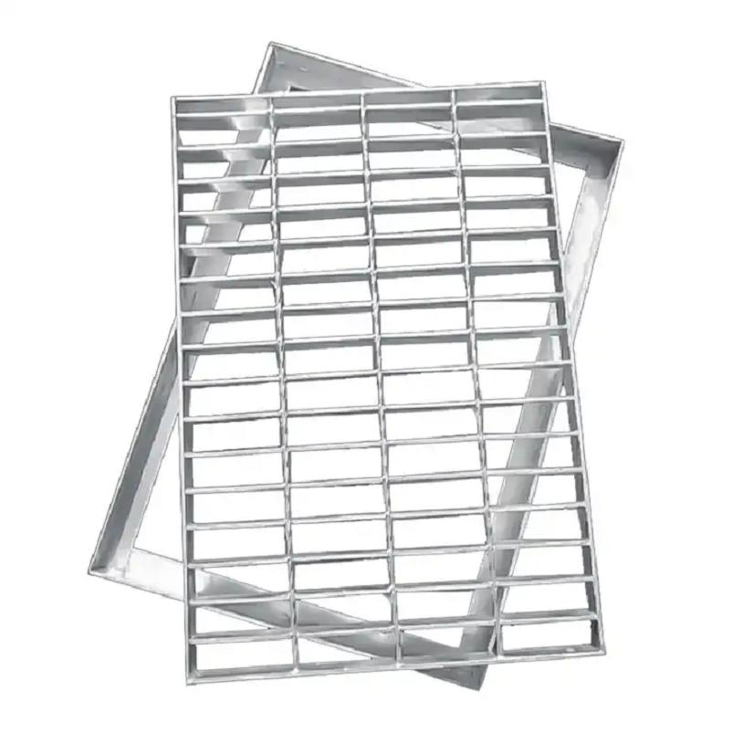Customized Stainless Steel Grill Grates Metal Frame Drain Steel Grating Cover Serrated Trench Steel Grating