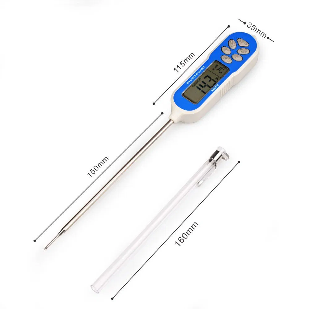 Waterproof Instant Read Kitchen Food Thermometer for Liquid Candle and Meat Cooking