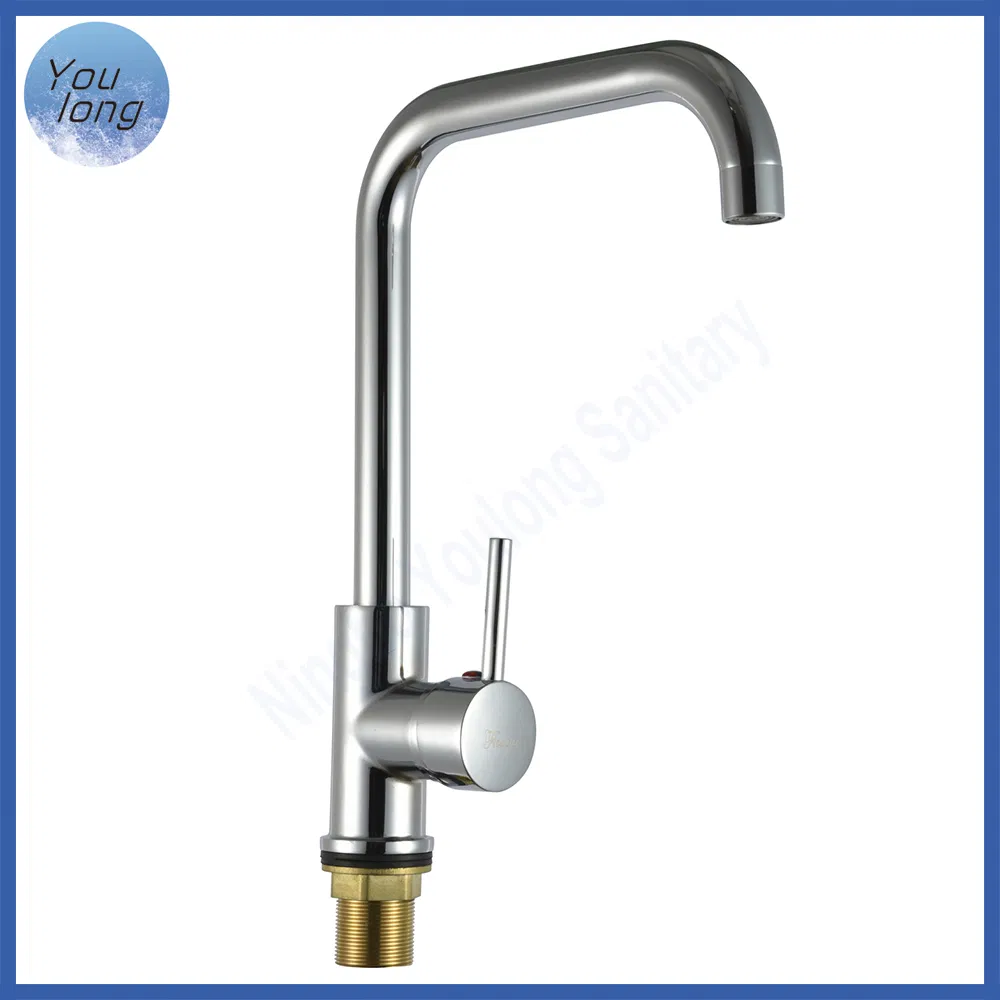 SS304 Hot and Cold Single Handle Kitchen Black Mixer Tap Cheap Faucet