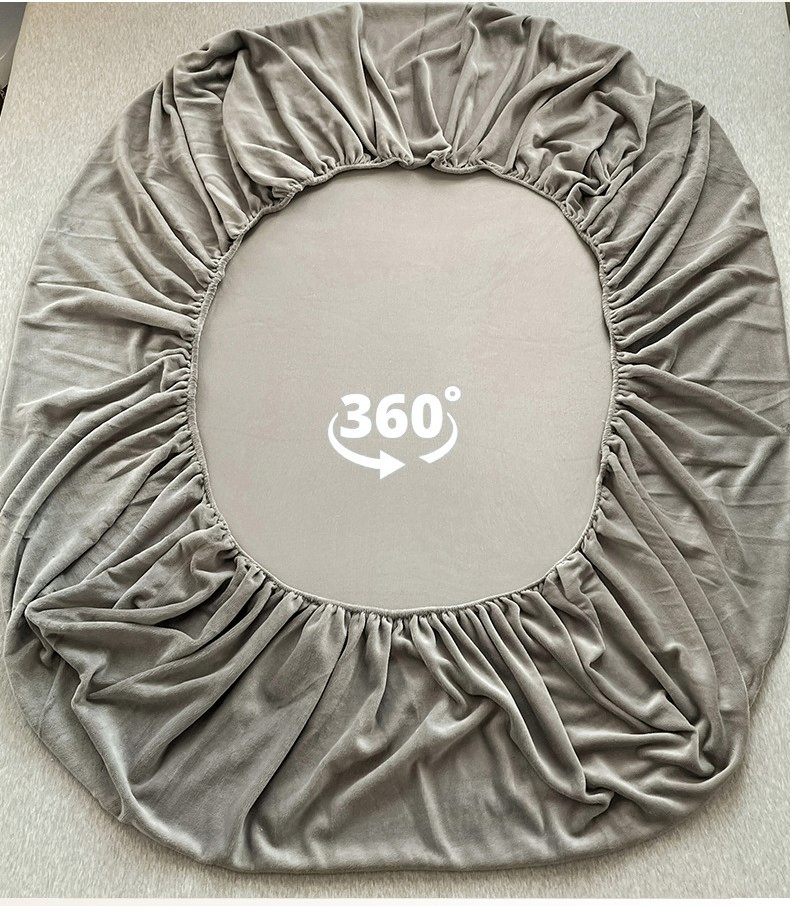 Warm Fleece Custom Soft Breathable Bedding High Quality Velvet Fitted Sheet