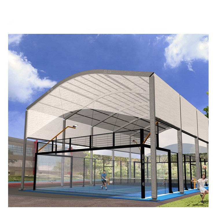 Padel Court with Roof Outdoor Padel Court Rain Roof Custom Padel Tennis Court Roof