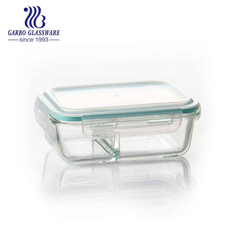 4-PCS Airtight Microwave Oven Glass Food Container for Wholesale